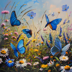 background with butterflies