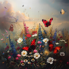 background with flowers