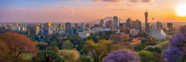 Great City in the World Evoking Pretoria in South Africa - obrazy, fototapety, plakaty