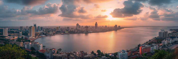 Fototapeta premium Great City in the World Evoking Dakar in Senegal