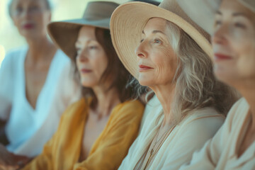 Elderly women enjoying each other's company