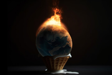 Melting Earth Ice Cream Concept