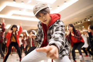 A K-pop dance workshop led by a professional choreographer, teaching fans how to dance like their favorite idols