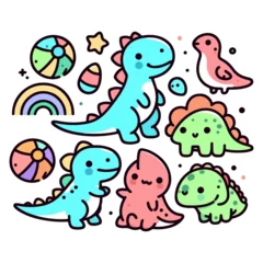 Fotobehang Dinosaurus vector icon © Sikho studio