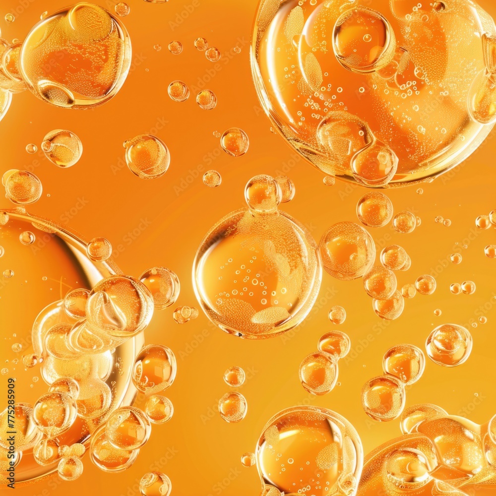 Poster A bunch of bubbles floating on top of each other. Ideal for adding a touch of whimsy to any design project
