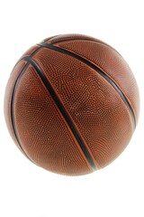 Detailed close up of a basketball, perfect for sports and fitness designs