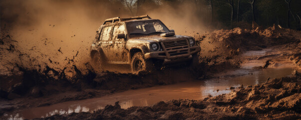 Off road expedition to the villages through mad roads. off road in action