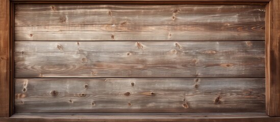 Wooden wall featuring detailed texture and a rustic window frame, showcasing natural elements in a close-up view