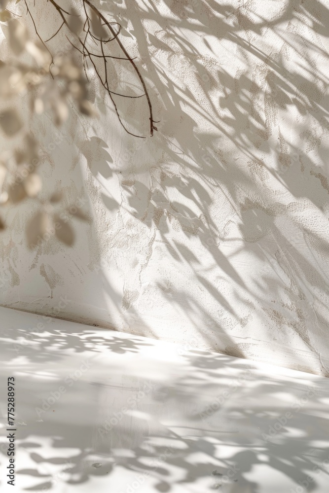 Aufkleber a simple yet elegant vase of flowers on a white table. suitable for various design projects