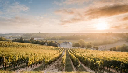 Fotobehang scenic vineyards in saint emilion bordeaux france generative ai © joesph