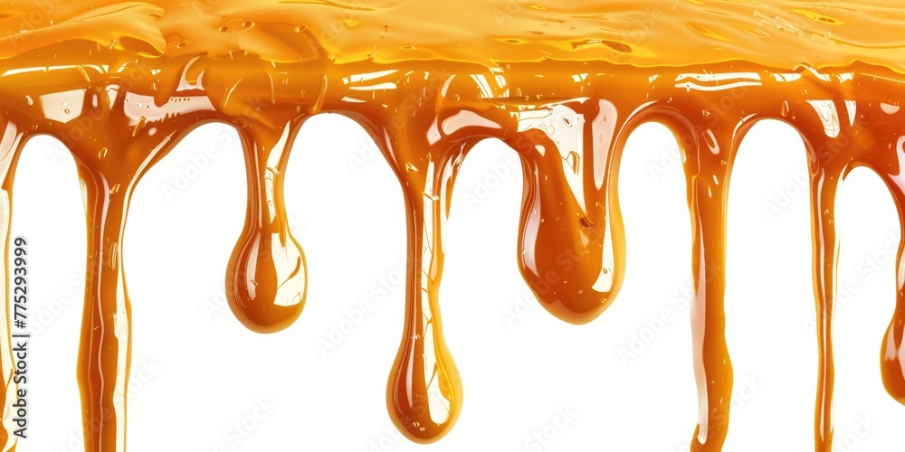 Poster Close up of liquid dripping on white surface. Versatile image for various projects