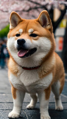 Floof Among Flowers: Shiba Inu Bathed in Cherry Blossoms (Unreal Engine Photorealistic)