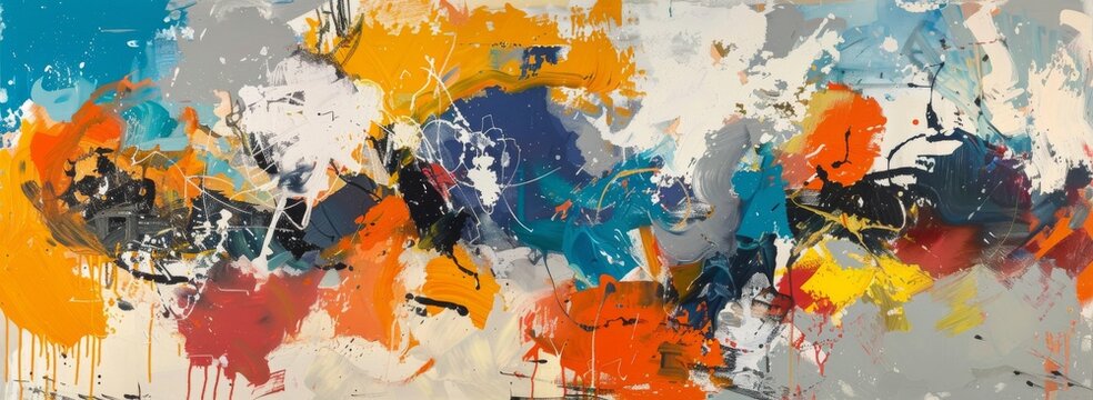 Bold abstract expressionist art colorful backdrop