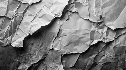 A close-up black and white photo of peeling paper texture. Suitable for design projects