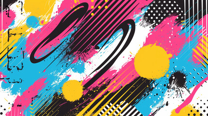 Abstract pop art color, paint splash pattern, background.