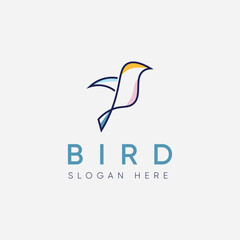 Minimalist Elegant Bird Logo Design