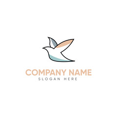 Minimalist Elegant Bird Logo Design