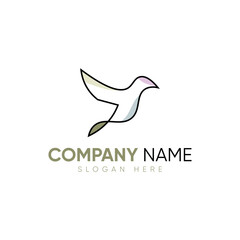 Minimalist Elegant Bird Logo Design