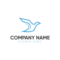 Obraz premium Minimalist Elegant Bird Logo Design