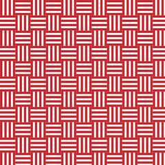 Red seamless line pattern- Abstract geometric vector pattern- red and white line illustration