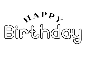 Happy Birthday typography lettering vector illustration.