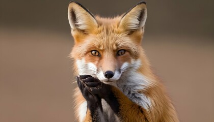 a-fox-with-its-paw-raised-to-groom-itself-upscaled_8