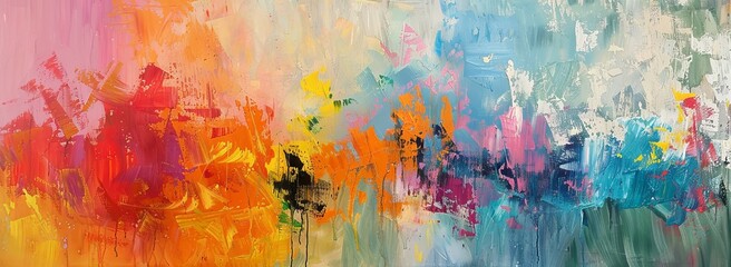 Vibrant abstract expressionism energetic brushwork background