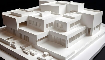 white architectural model
