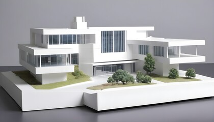 white architectural model
