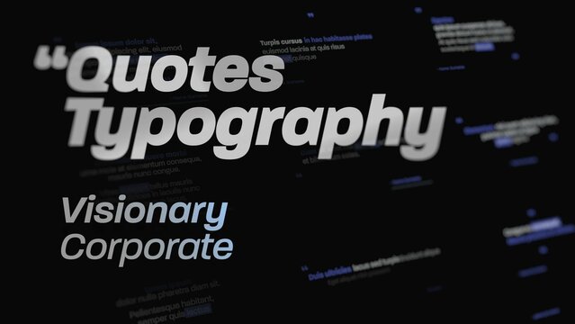 Visionary Corporate Quotes Titles Animation