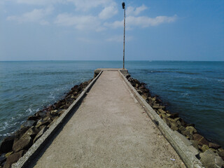 Kerala coastline. Arabian sea. Seascape view