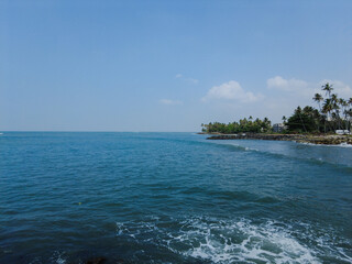 Kerala coastline. Arabian sea. Seascape view
