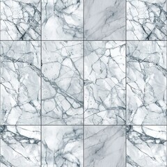 A close-up view of white and grey marble tiles. Perfect for interior design projects