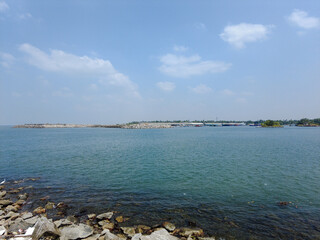 Kerala coastline. Arabian sea. Seascape view