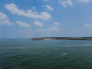 Kerala coastline. Arabian sea. Seascape view