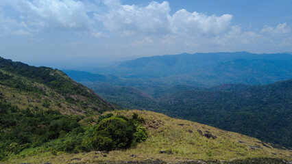 Ponmudi hill station, western ghats mountain range, Thiruvananthapuram, Kerala, landscape view