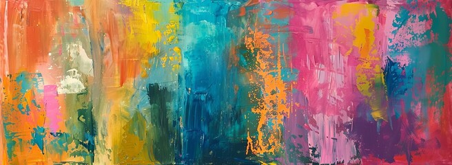 Multicolored abstract painting vivid expressionist backdrop