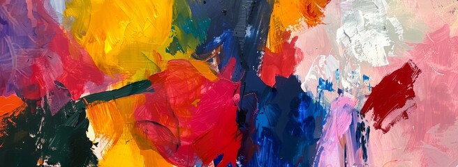 Vibrant abstract expressionism bold brushwork background