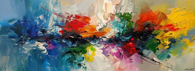 Energetic abstract art richly colored expressionist backgrounds