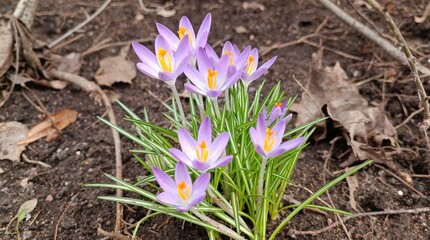 Obraz premium spring crocuses