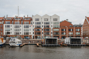 Gdańsk architecture by the Motława River