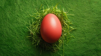 Fototapeta na wymiar egg on the grass.