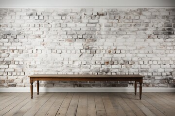 Pristine white brick wall background with soft, diffused lighting, highlighting the texture and cleanliness of the bricks, creating a sense of modern simplicity - obrazy, fototapety, plakaty