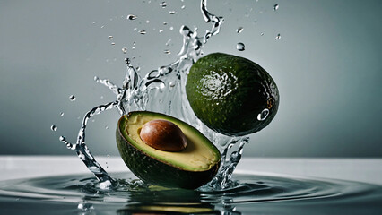 Underwater Ascent: High-Speed Burst Captures Sinking Avocado (Pro Photo)