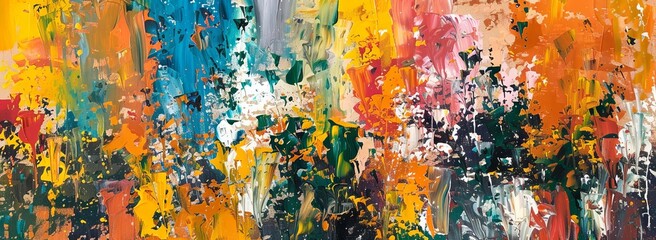 Vibrant abstract expressionism lively brushwork background display