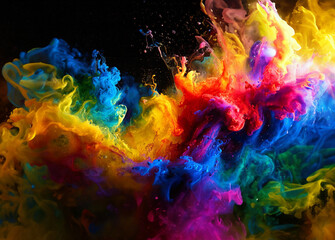 abstract pattern of color in water swirls