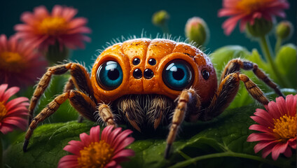 Cute cartoon spider character