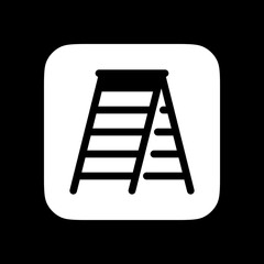Editable folding ladder, step, stepladder vector icon. Construction, tools, industry. Part of a big icon set family. Perfect for web and app interfaces, presentations, infographics, etc