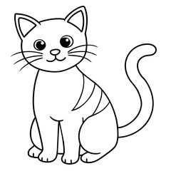 Cute cartoon kitten