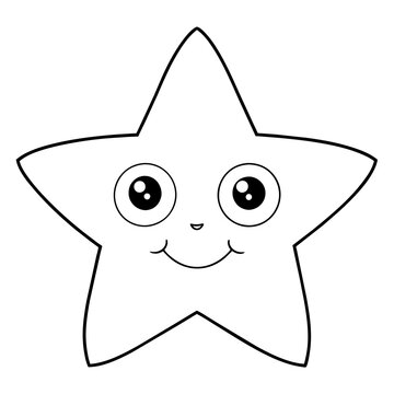 happy cute star vector